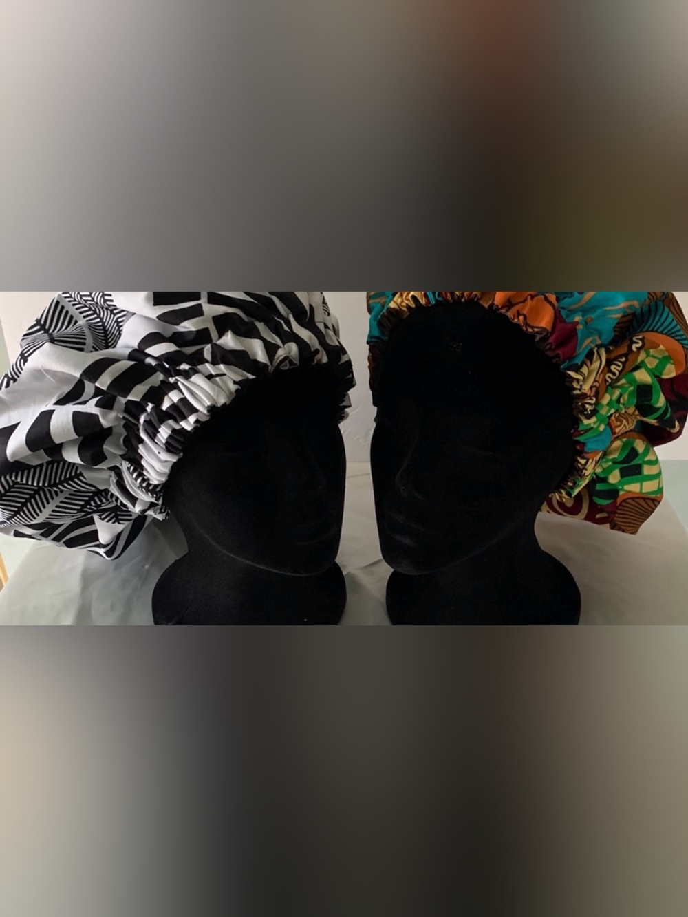 African Print Bonnets